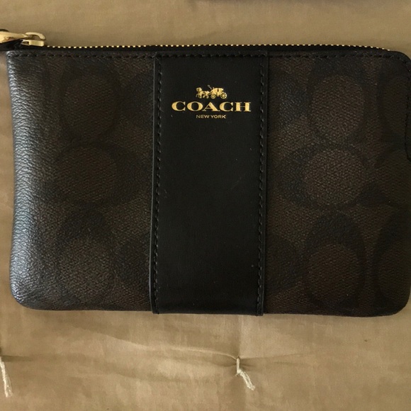 Coach Handbags - Coach Dark Brown Wristlet